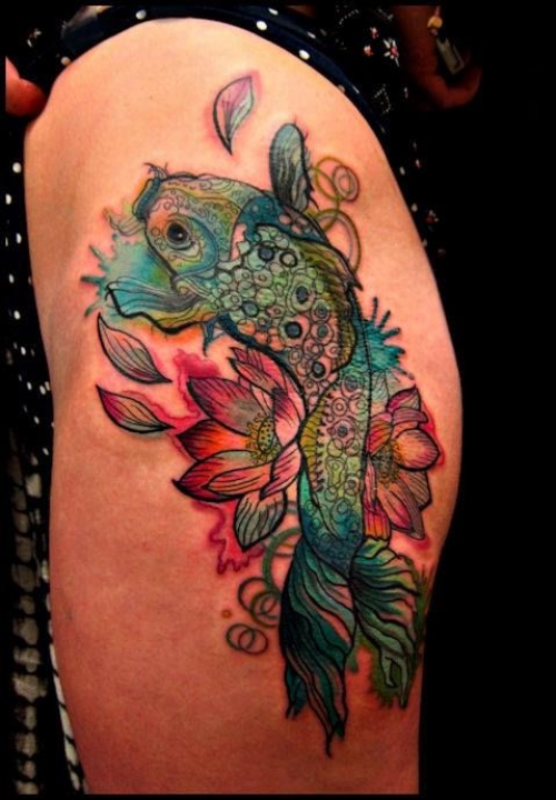 Belles conceptions de tatouage par Koi Fish