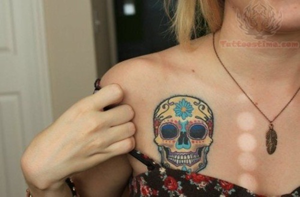 40 Sugar Skull Tattoo Signification et conceps