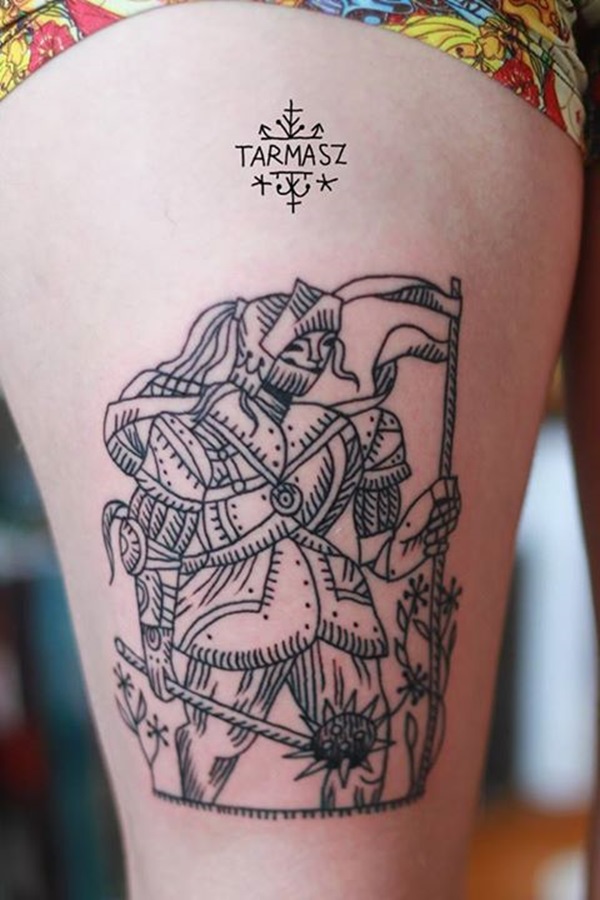 Idées et significations de tatouage de chevalier
