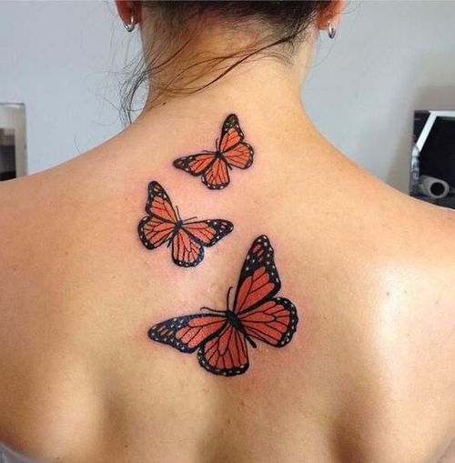 Tatouage de papillon monarque