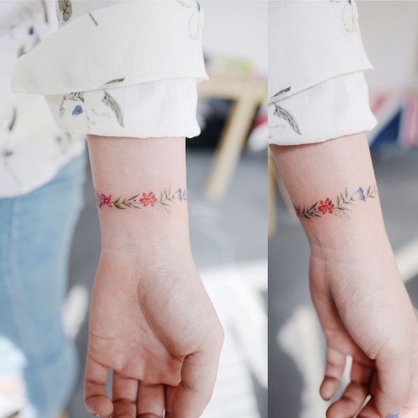 Tatouages ​​de poignet pour les femmes, bracelet pour les filles