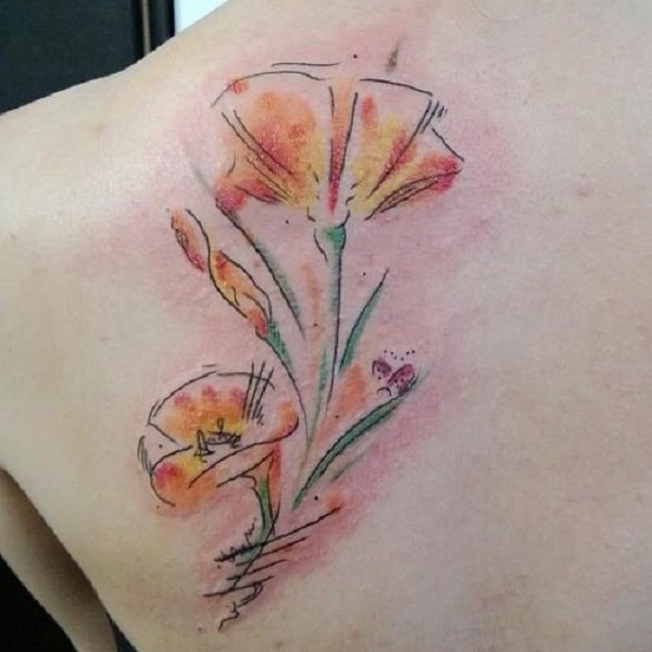 Top 70 idées de tatouage de fleur de coquelicot