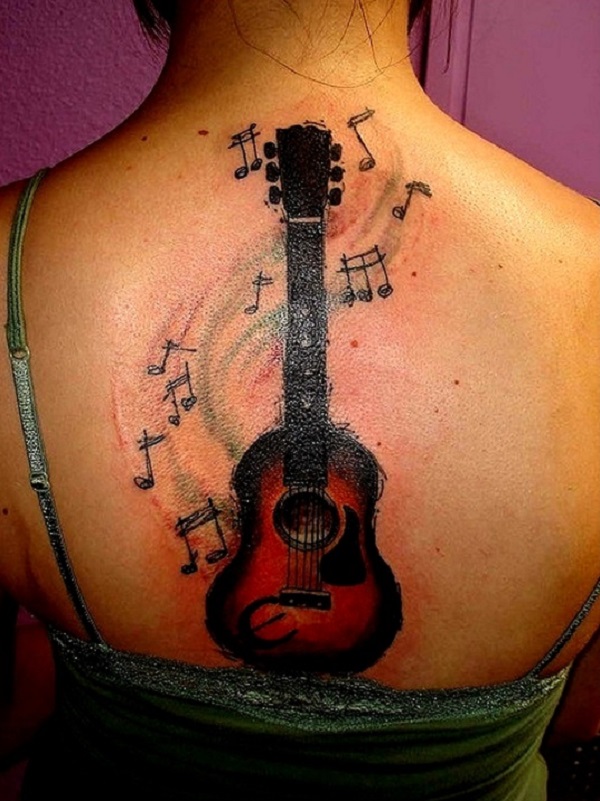 60 tatouages ​​inspirés de la guitare