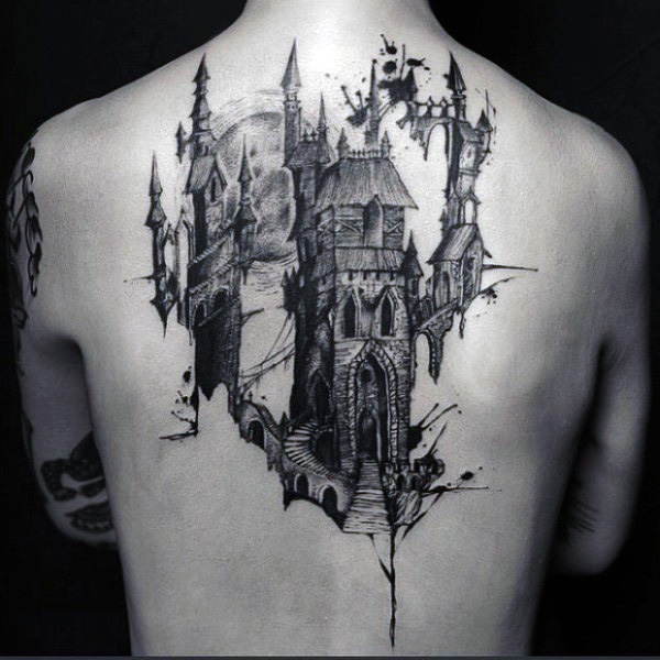 55 conceptions d'art de tatouage de château