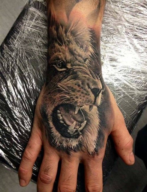 Idées de conception de tatouage tête de lion