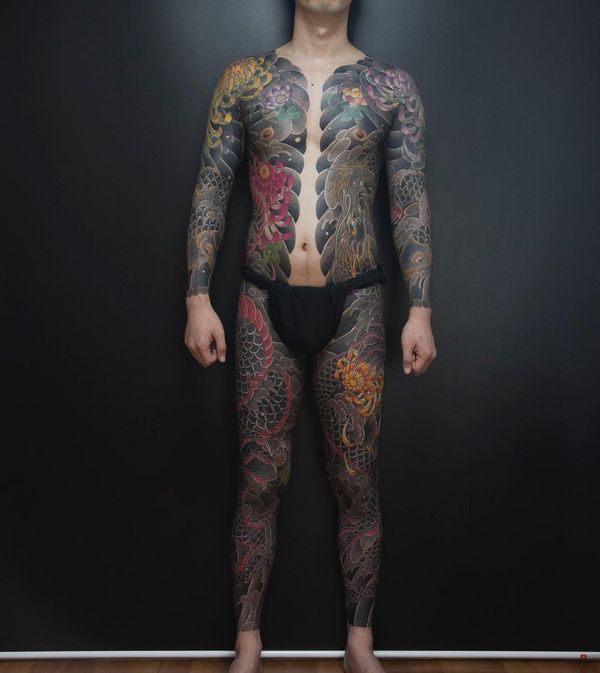 Tatouages ​​nus corps entier