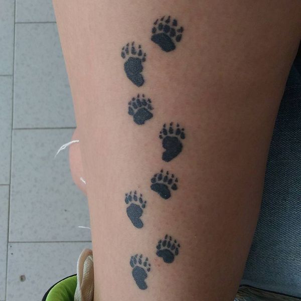 Conceptions de tatouage d'ours de patte dans différents modèles