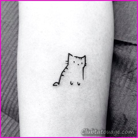 Petits tatouages de chat et chat de tatouage de chat signification