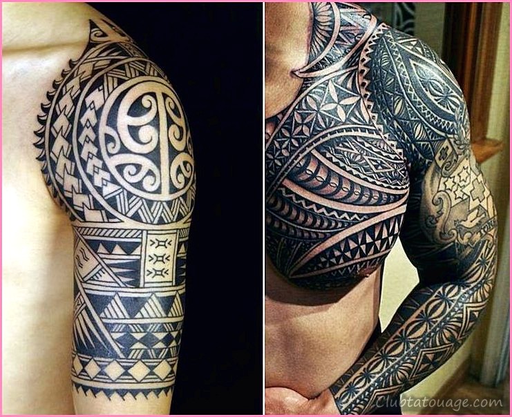 Homme de tatouage polynésien