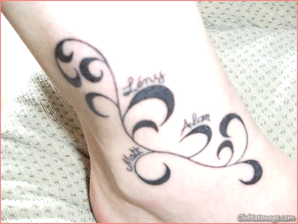 Exemple de tatouages bras de 5 noms