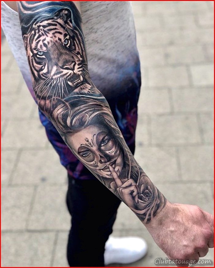Faux tatouage avant bras homme