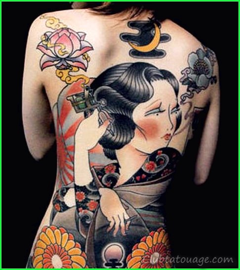 Modèle de tatouages japonais d'animaux