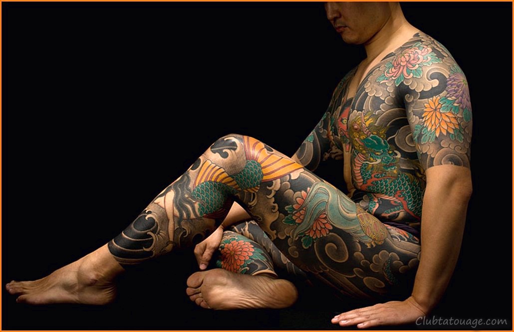 Modèle de tatouages japonais d'animaux